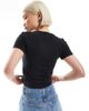Vero Moda Vero Moda rhinestone western boot graphic baby tee in black - 4
