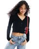 Vero Moda Vero Moda ribbed knit cardigan in black - 1