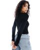 Vero Moda Vero Moda ribbed knit cardigan in black - 4
