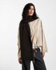 Vero Moda Vero Moda ribbed scarf in chocolate melange-Brown - 1