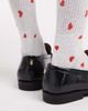 Vero Moda Vero Moda ribbed sports socks in light gray with heart print - 2