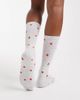Vero Moda Vero Moda ribbed sports socks in light gray with heart print - 3
