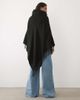 Vero Moda Vero Moda roll neck knitted poncho with fringing detail in black - 2