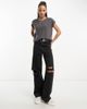 Vero Moda Vero Moda round neck t-shirt in dark gray - 4