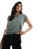 Vero Moda Vero Moda round neck t-shirt in green - 1