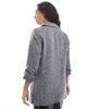 Vero Moda Vero Moda ruched sleeve blazer in salt and pepper melange-Black - 3
