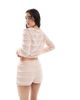 Vero Moda Vero Moda ruffle lace hotpants in rose pink - part of a set - 4