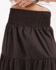 Vero Moda Vero Moda shirred waist tiered boho maxi skirt in chocolate-Brown - 4