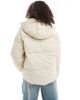 Vero Moda Vero Moda short coated padded jacket in oatmeal-Neutral - 3