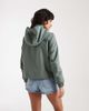 Vero Moda Vero Moda short festival rain coat with hood and drawstring hem in laurel green - 3