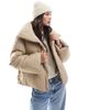 Vero Moda Vero Moda short padded jacket with wide sleeves in beige-Neutral - 1