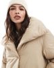 Vero Moda Vero Moda short padded jacket with wide sleeves in beige-Neutral - 3