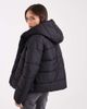 Vero Moda Vero Moda short puffer coat with hidden zip detail in black - 2