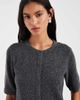 Vero Moda Vero Moda short sleeve knit cardigan in dark gray melange - 1