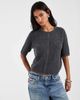 Vero Moda Vero Moda short sleeve knit cardigan in dark gray melange - 3