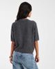 Vero Moda Vero Moda short sleeve knit cardigan in dark gray melange - 4