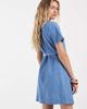 Vero Moda Vero Moda short sleeve wrap front denim mini dress in light blue wash - 4