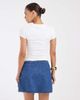 Vero Moda Vero Moda side tie detailing denim mini skirt in medium blue wash - 3