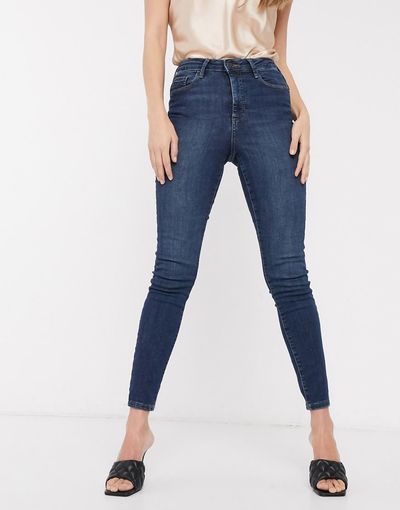 Vero Moda Vero Moda skinny jean in mid blue denim-Blues
