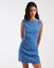 Vero Moda Vero Moda sleeveless cinched waist denim mini dress in medium blue wash - 1