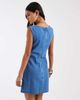 Vero Moda Vero Moda sleeveless cinched waist denim mini dress in medium blue wash - 4