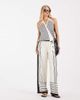 Vero Moda Vero Moda sleeveless v-neck top with tie detail in cream abstract print - part of a set-White - 2