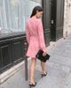 Vero Moda Vero Moda Smilla chiffon long sleeve wrap front mini dress in tonal pink floral print - 3