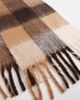 Vero Moda Vero Moda soft boucle scarf in cream, fossil and charcoal plaid-White - 2