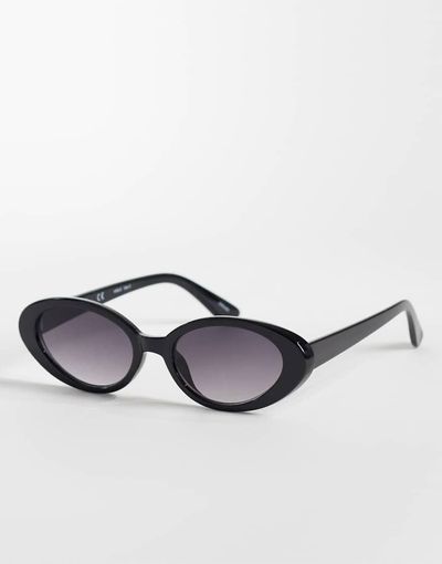 Vero Moda Vero Moda soft cat eye frame sunglasses in black