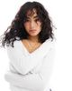 Vero Moda Vero Moda soft scoop neck long sleeve top in white - 2