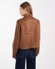 Vero Moda Vero Moda soft stretch faux suede short jacket in cognac-Red - 2