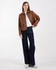 Vero Moda Vero Moda soft stretch faux suede short jacket in cognac-Red - 3