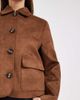 Vero Moda Vero Moda soft stretch faux suede short jacket in cognac-Red - 4