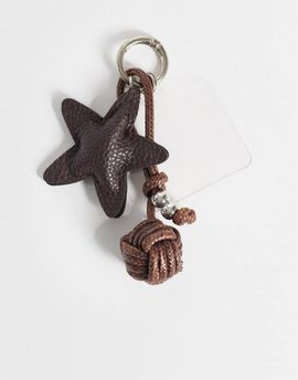Vero Moda Vero Moda star bag charm in black and brown