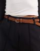 Vero Moda Vero Moda suede braided belt with gold buckle in cognac-Brown - 1
