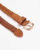 Vero Moda Vero Moda suede braided belt with gold buckle in cognac-Brown - 2