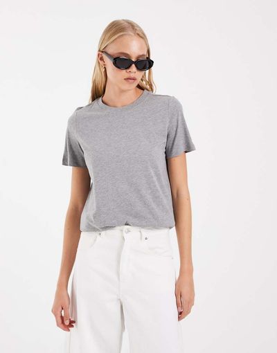 Vero Moda Vero Moda t-shirt in light heather gray