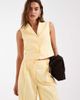 Vero Moda Vero Moda tailored boxy vest in golden yellow - part of a set - 1