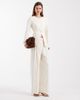 Vero Moda Vero Moda tailored collarless fitted blazer in cream - part of a set-White - 2