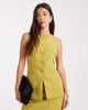 Vero Moda Vero Moda tailored o-neck vest in chartreuse - part of a set-Green - 1
