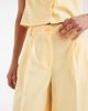 Vero Moda Vero Moda tailored pleat front wide leg pants in golden yellow - part of a set - 3