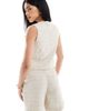 Vero Moda Vero Moda tailored vest in oatmeal - part of a set-Neutral - 4