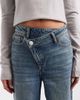 Vero Moda Vero Moda Tessa asymmetric waist wide leg jeans in washed medium blue denim - 4