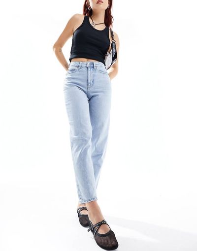 Vero Moda Vero Moda Tessa high rise mom jeans in light blue denim