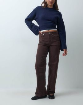 Vero Moda Vero Moda Tessa high waisted wide leg jeans in chocolate brown