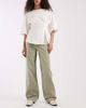 Vero Moda Vero Moda Tessa high waisted wide leg jeans in laurel green - 1