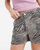 Vero Moda Vero Moda Tessa mid rise loose fit denim shorts in oatmeal zebra print-Multi - 3