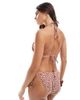 Vero Moda Vero Moda textured applique triangle bikini in Arabian spice-Orange - 4