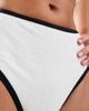 Vero Moda Vero Moda textured bikini bottoms with tipping in white - 3