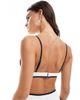 Vero Moda Vero Moda textured bikini top with tipping in white - 4